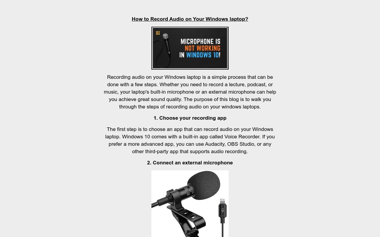 How To Record Audio On Your Windows Laptop 